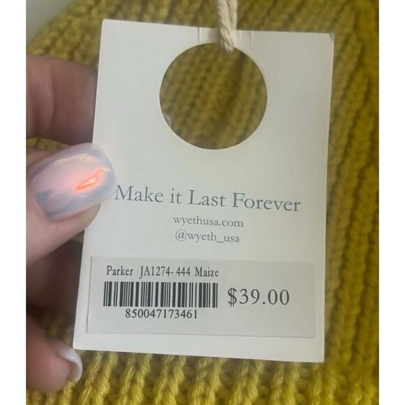 Wyeth Parker Beanie One Size in Maize - Picture 5 of 6